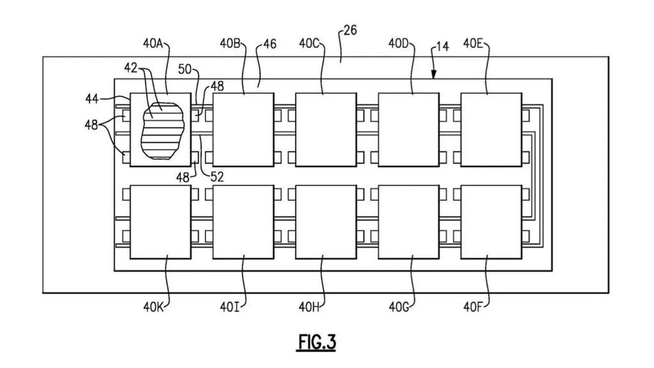 Dettagli_sul_brevetto_di_Ford_per_batterie_elettriche_0FnHzwiHKQ - Veicoli24 source:GreenCarReports - Dettagli sul brevetto di Ford per batterie elettriche - Immagine del brevetto del pacco batteria Ford progettato per una sostituzione più facile dei moduli