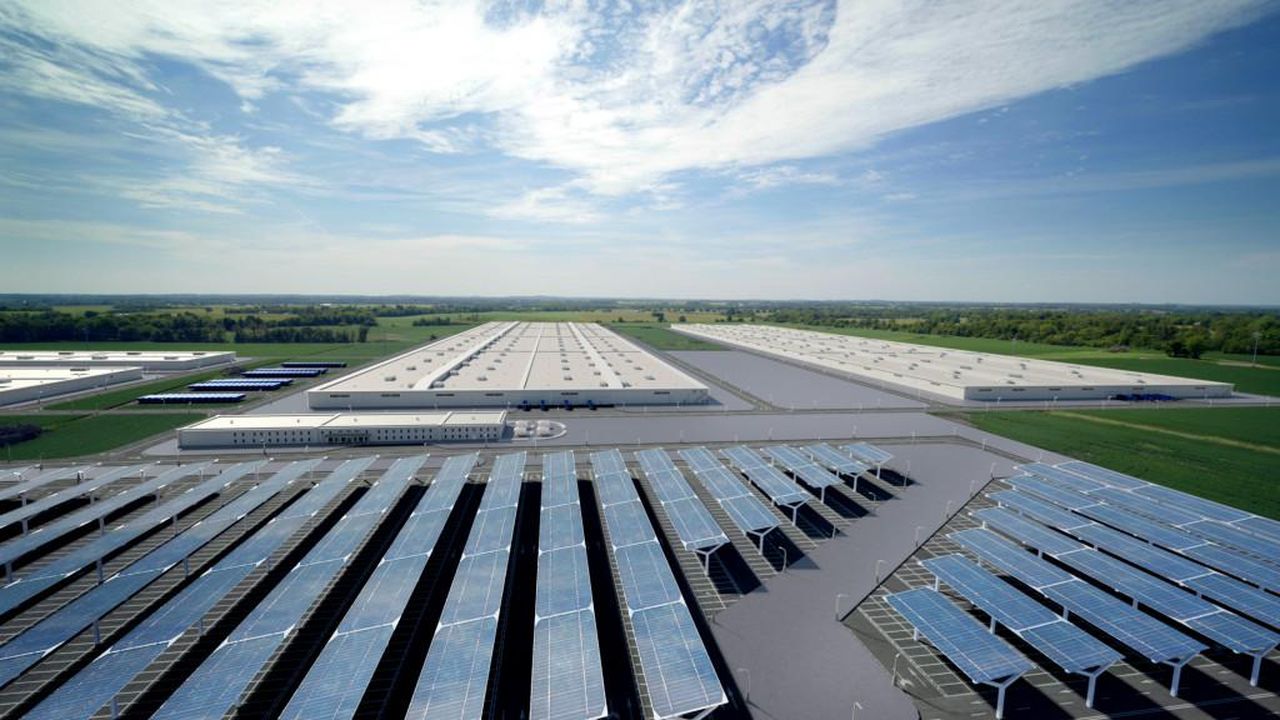 Tipi_di_batterie_a_stato_solido_in_sviluppo_wWUW44MZ6a - Veicoli24 source:GreenCarReports - Tipi di batterie a stato solido in sviluppo - Rendering del BlueOvalSK Battery Park, settembre 2021