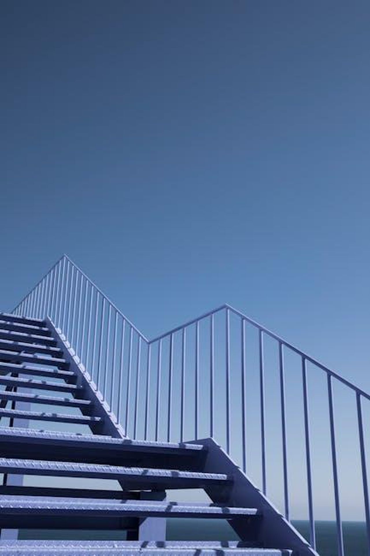Caratteristiche_e_specifiche_0KG5MoRXoq - Veicoli24 Source: 정규송 Nui MALAMA - pexels - A sleek metal staircase leading upwards with a clear blue sky backdrop, offering a sense of ascent and freedom.