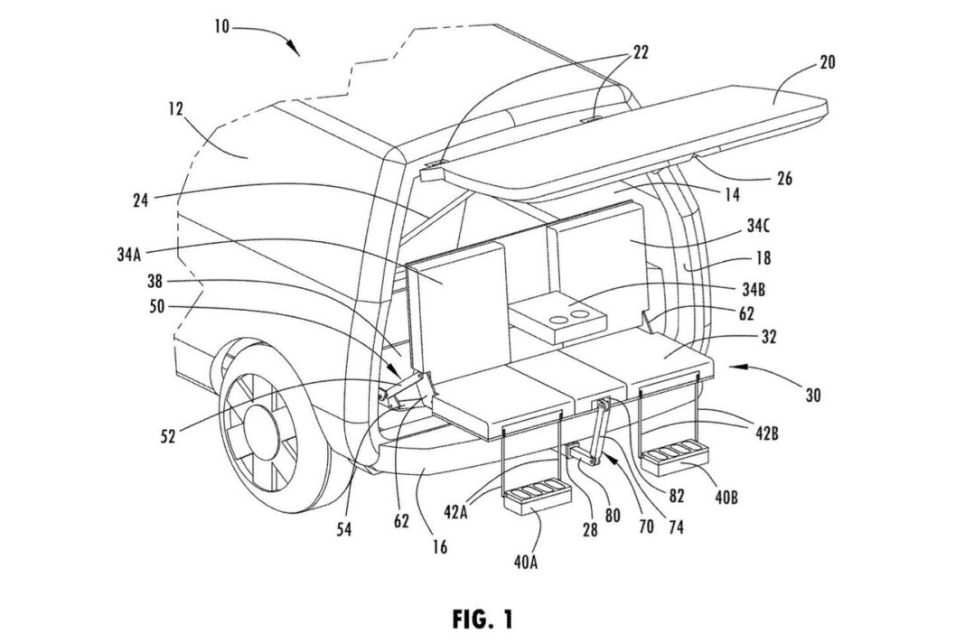 Innovazioni Ford per il tailgating Ford brevetta sedili estraibili per tailgating: ecco come funzionano