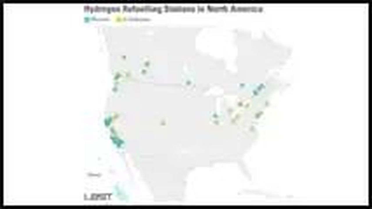 Sviluppo_della_rete_in_Nord_America_7v8KlK0119 - Veicoli24 Sviluppo della rete in Nord America - Stazioni di rifornimento a idrogeno in Nord America: la densità della rete è molto bassa, solo la California è ben fornita