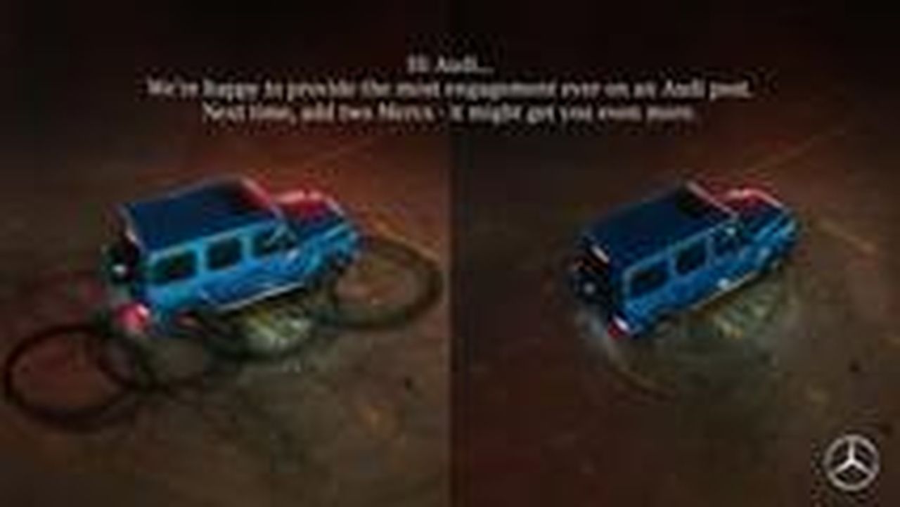 Il_post_di_Audi_e_la_risposta_di_Mercedes_FZjm8jXK4o - Veicoli24 Source: Mercedes-Benz - - Post di Audi su Facebook