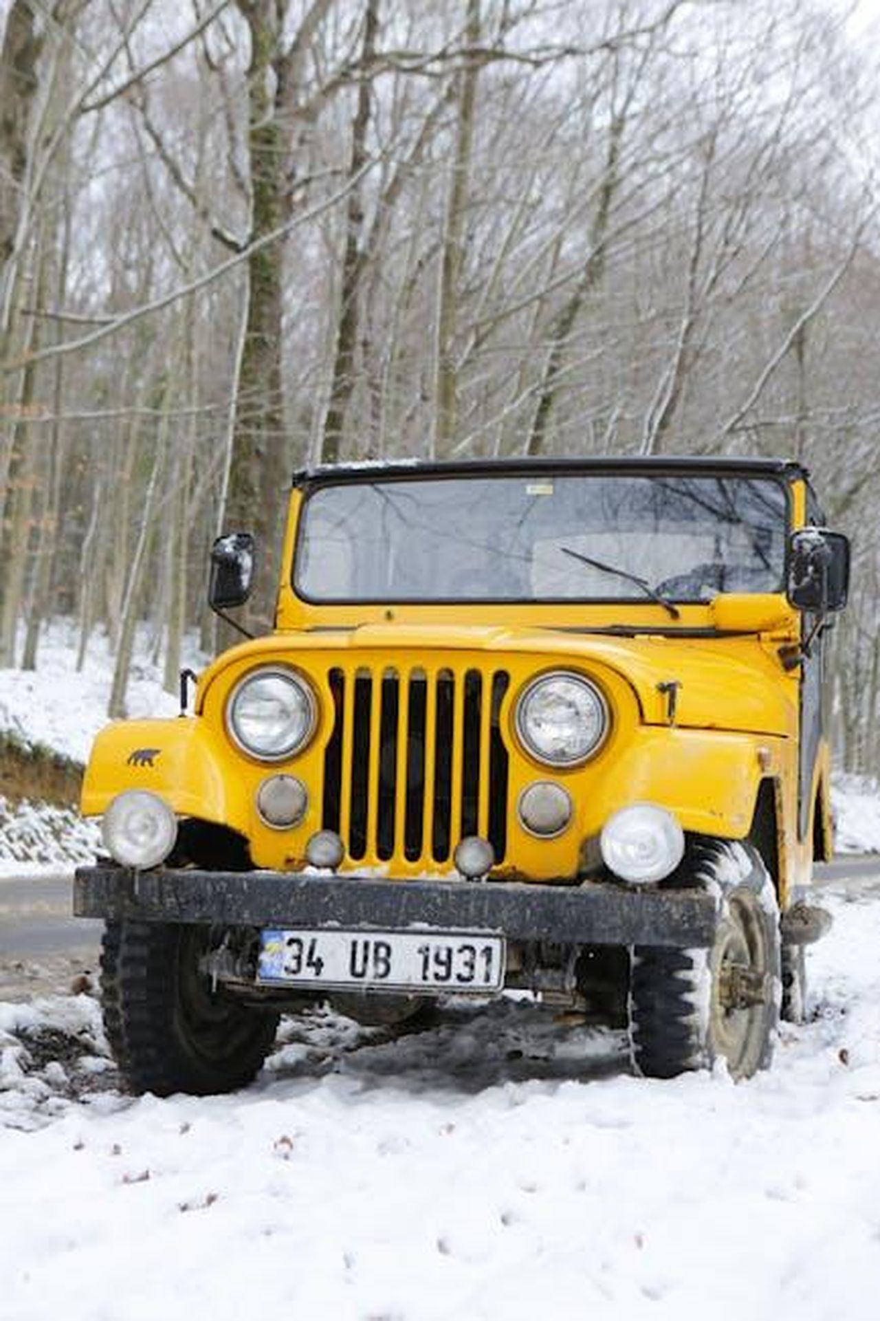 Jeep_Avenger_leader_nel_mercato_italiano_lF0PXB1GA1 - Veicoli24 Source: Hkn clk - pexels - A bright yellow Jeep parked on a snowy road in a winter forest landscape, conveying adventure and exploration.