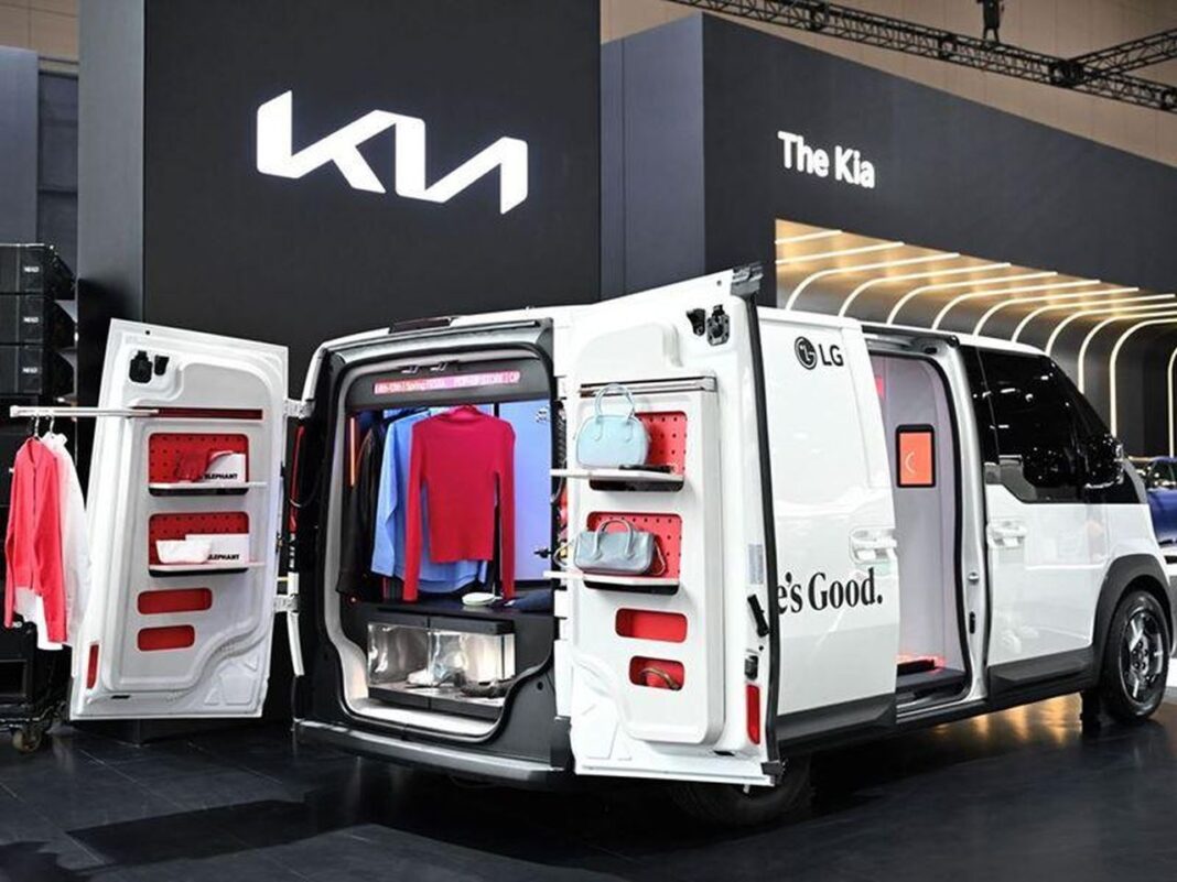 Concetti PV5 Spielraum: Studio e Glow Kia e LG Electronics: Nuovi concetti PBV per lavoro e svago